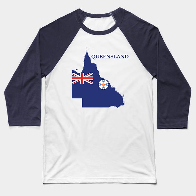 Queensland Australian State Baseball T-Shirt by maro_00